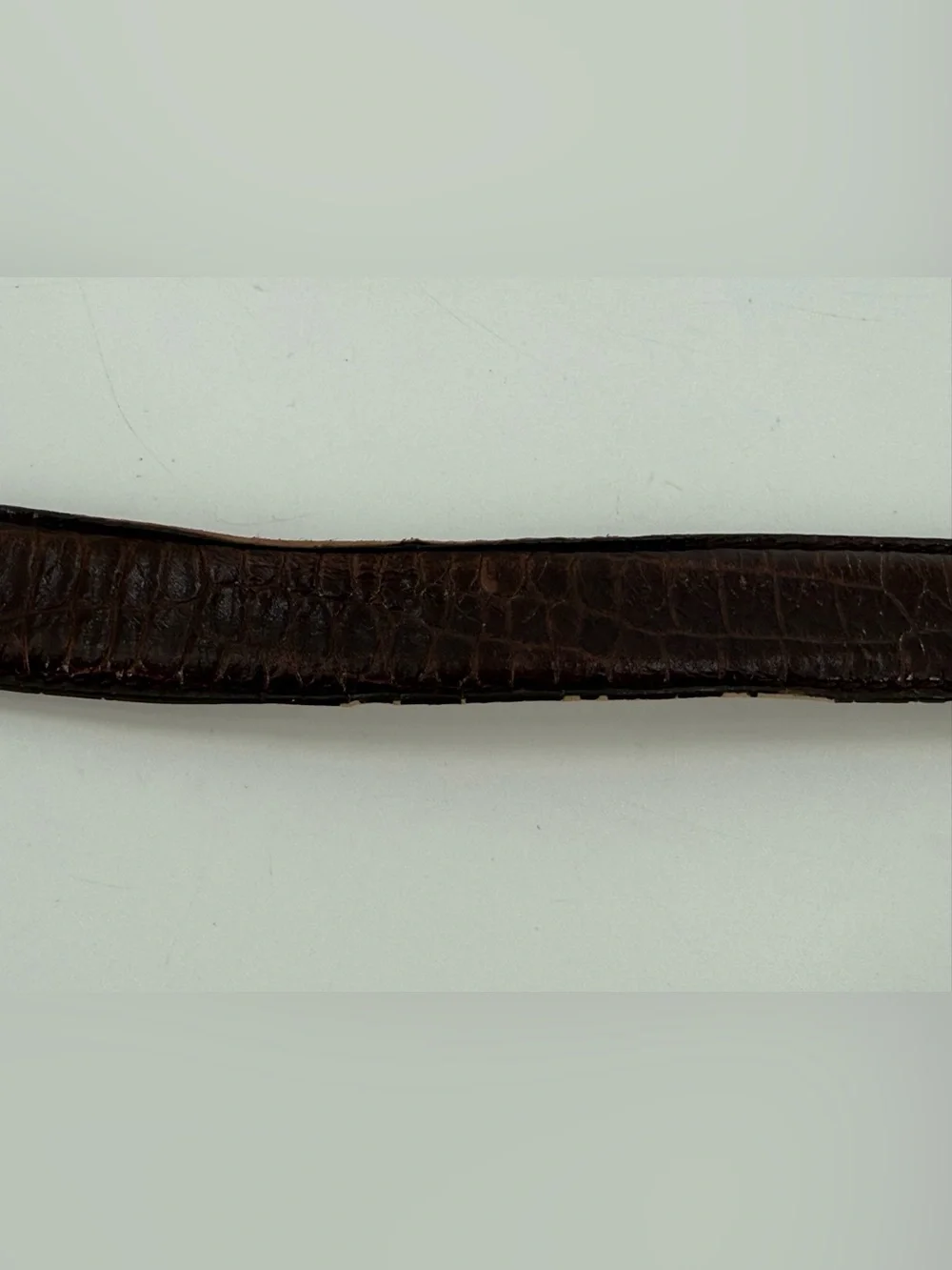 Coldwater Creek Vintage 90s Croc Embossed Leather Belt M/L‎